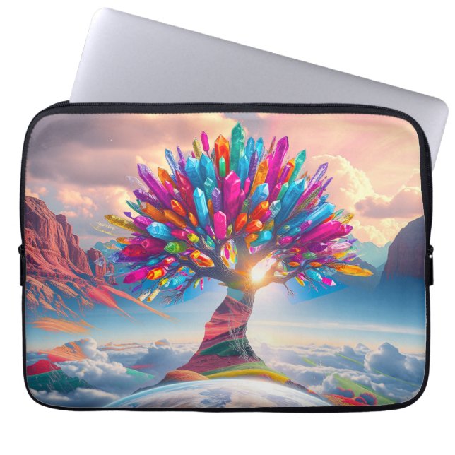 Crystal Sunrise Laptop Sleeve (Voorkant)