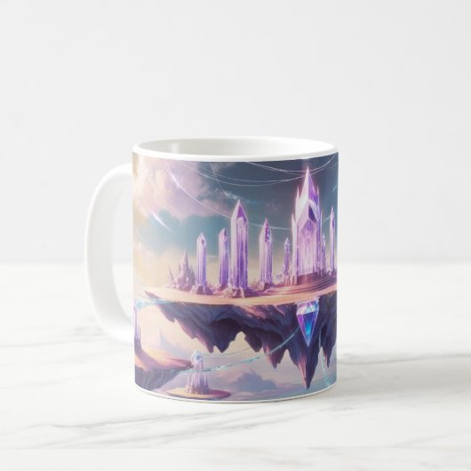 Crystal Temple Mok - Floating Fantasy Realm Coffee (Voorkant links)