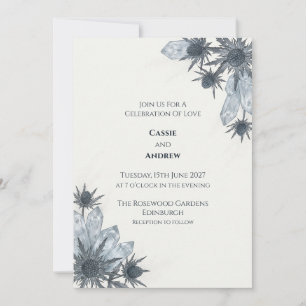 Crystal Thistle Schotse Trouw Uitnodiging