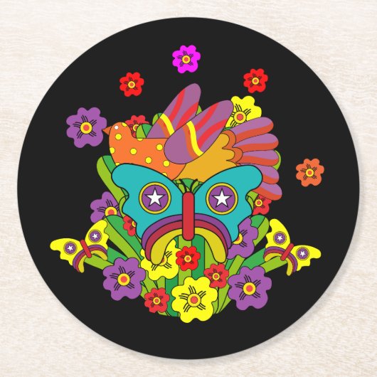 Crystal Tipps en Alistair Ronde Kartonnen Onderzetter (Voorkant)