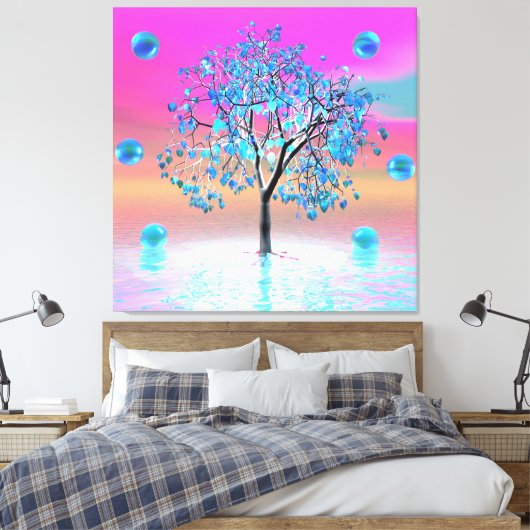 Crystal Tree Zonsopgang Canvas Print (Insitu (Slaapkamer))
