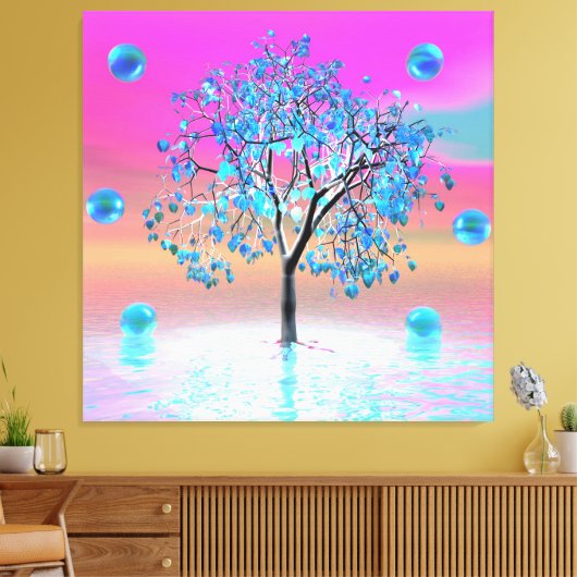 Crystal Tree Zonsopgang Canvas Print (Insitu (Woonkamer))