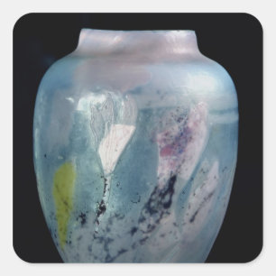 Crystal vase, Les Veilleuses d'Automne, 1891 Vierkante Sticker