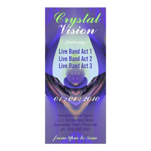 Crystal Vision Event Flyer Reclamekaart (Voorkant)