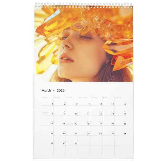Crystal Visions – Faces Framed in Stone Kalender (Mar 2026)