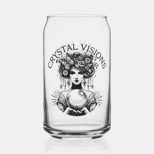 Crystal Visions Mystical Woman T-shirt | B Blikvorm Glas (Achterkant)