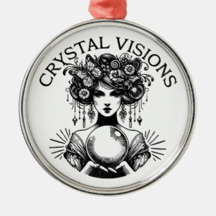 Crystal Visions Mystical Woman  T-shirt   B Metalen Ornament