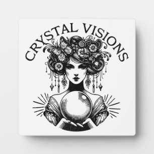 Crystal Visions Mystieke Vrouw Tafelblad Plaque Fotoplaat