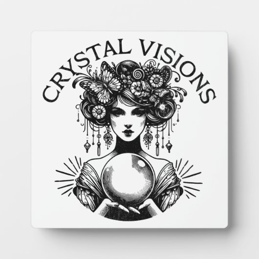 Crystal Visions Mystieke Vrouw Tafelblad Plaque |  Fotoplaat (Voorkant)