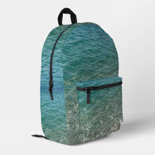 Crystal Water Beach Vibe Bedrukte Rugzak