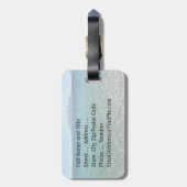 Crystal Water Uitzicht Blue Sky Beach Vibe Vreedza Bagagelabel (Achterkant verticaal)