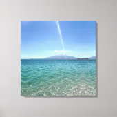 Crystal Water Uitzicht Blue Sky Beach Vibe Vreedza Canvas Afdruk (Voorkant)