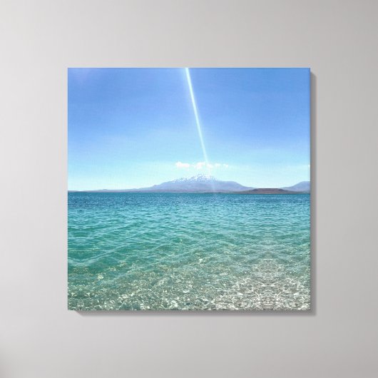 Crystal Water Uitzicht Blue Sky Beach Vibe Vreedza Canvas Afdruk (Voorkant)