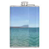 Crystal Water Uitzicht Blue Sky Beach Vibe Vreedza Heupfles (Achterkant)