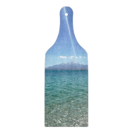 Crystal Water Uitzicht Blue Sky Beach Vibe Vreedza Snijplank (Voorkant)