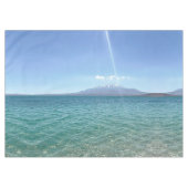 Crystal Water Uitzicht Blue Sky Beach Vibe Vreedza Tafelkleed (Voorkant (Horizontaal))