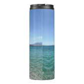 Crystal Water Uitzicht Blue Sky Beach Vibe Vreedza Thermosbeker (Achterkant)