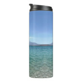 Crystal Water Uitzicht Blue Sky Beach Vibe Vreedza Thermosbeker (Geroteerd rechts)