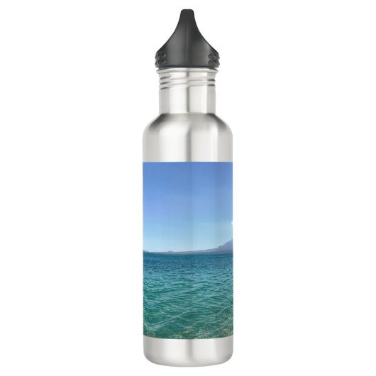 Crystal Water Uitzicht Blue Sky Beach Vibe Vreedza Waterfles (Links)