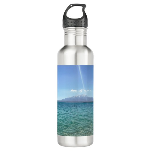 Crystal Water Uitzicht Blue Sky Beach Vibe Vreedza Waterfles (Voorkant)