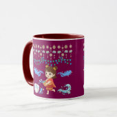 Crystal water viering magenta mok (Voorkant links)