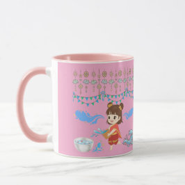 Crystal water viering roze mok