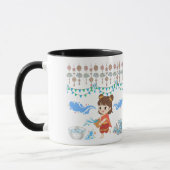 Crystal water viering zwart & wit mok (Links)