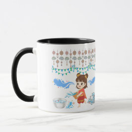Crystal water viering zwart & wit mok