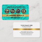 Crystal Waters Gold sanitair pictogrammen Visitekaartje (Voorkant / Achterkant)