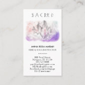 ** Crystal Waterverf Sacred Energy Healing Arts Visitekaartje (Achterkant)