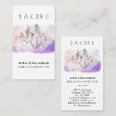 ** Crystal Waterverf Sacred Energy Healing Arts Visitekaartje (Voorkant / Achterkant)