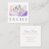 ** Crystal Waterverf Sacred Healing Arts Vierkante Visitekaartje (Voorkant / Achterkant)