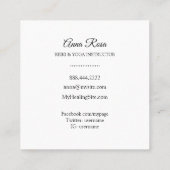 ~ Crystal Waterverf Sacred Healing Arts Vierkante Visitekaartje (Achterkant)