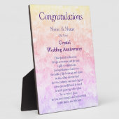 Crystal Wedding Jubileum Fotoplaat (Zijkant)