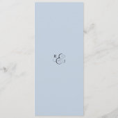 CRYSTAL Wedding Menu / Blue Roos Waterverf Floral (Achterkant)