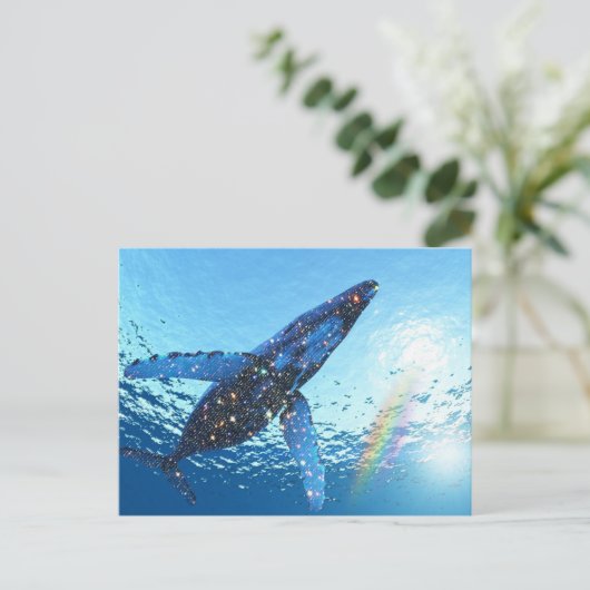 Crystal Whale Art Briefkaart (Staand voorkant)