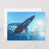 Crystal Whale Art Briefkaart (Voorkant / Achterkant)