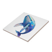Crystal Whale Ceramic Tegel Tegeltje (Zijkant)