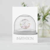 Crystal White Swarovski Club Party Vip Uitnodiging (Staand voorkant)