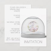 Crystal White Swarovski Club Party Vip Uitnodiging (Voorkant / Achterkant)