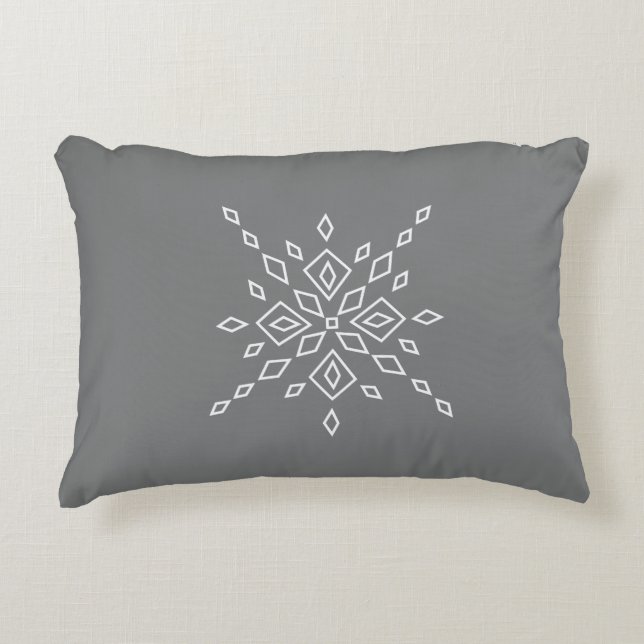 Crystalized Snowflake Accent Kussen (Voorkant)