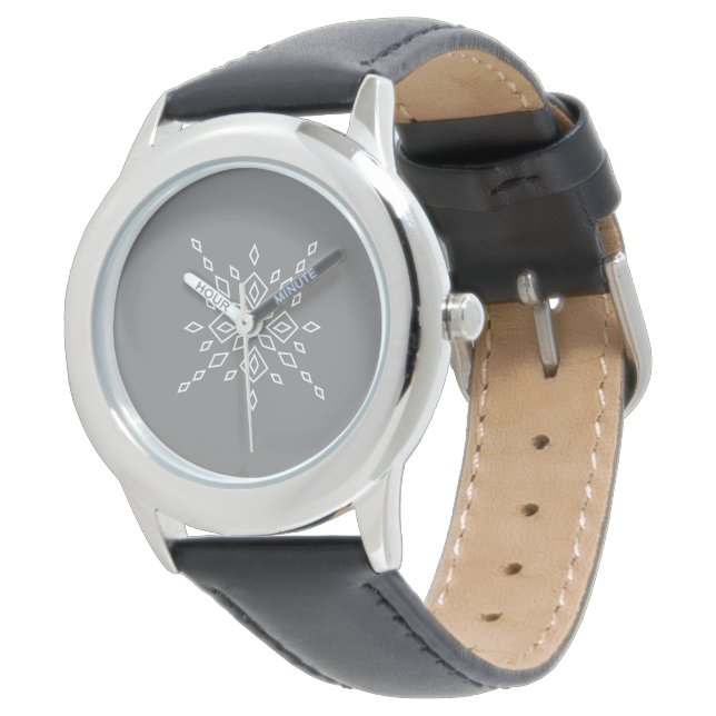 Crystalized Snowflake Horloge (Gekanteld)