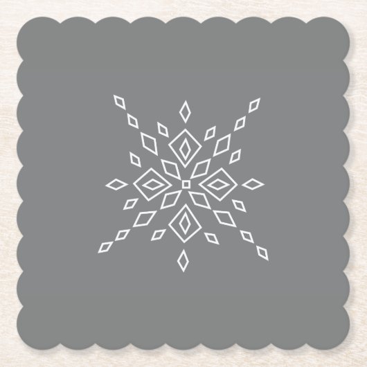 Crystalized Snowflake Kartonnen Onderzetters (Voorkant)