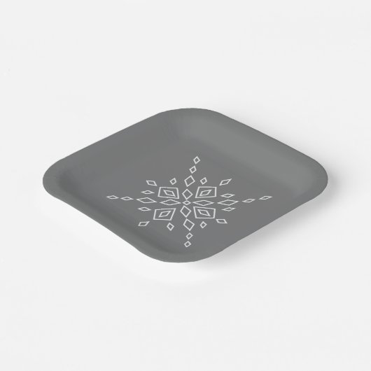 Crystalized Snowflake Papieren Bordje (Gebogen)
