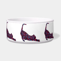 CrystalKatz Quilted Cat Custom Trendy Pet Bowls