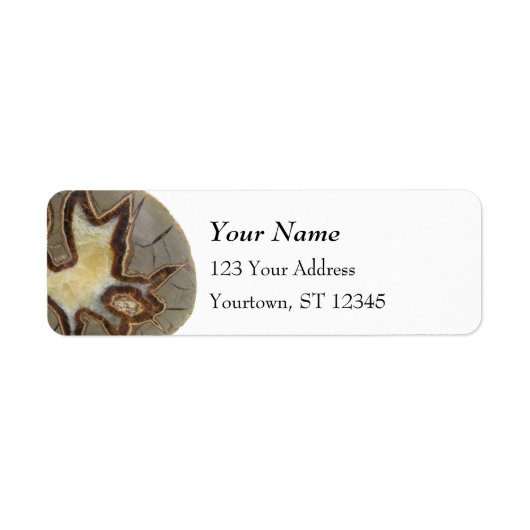 Crystallied Rock Abstract Design Etiket (Voorkant)