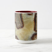 Crystallied Rock Abstract Design Tweekleurige Koffiemok (Center)