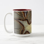 Crystallied Rock Abstract Design Tweekleurige Koffiemok (Links)