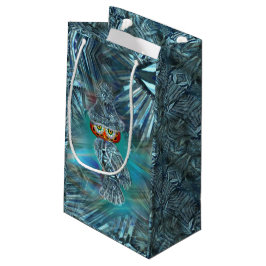 Crystallied Winter Mode Owl Gift Bag Klein Cadeauzakje