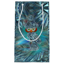 Crystallied Winter Mode Owl Gift Bag Klein Cadeauzakje